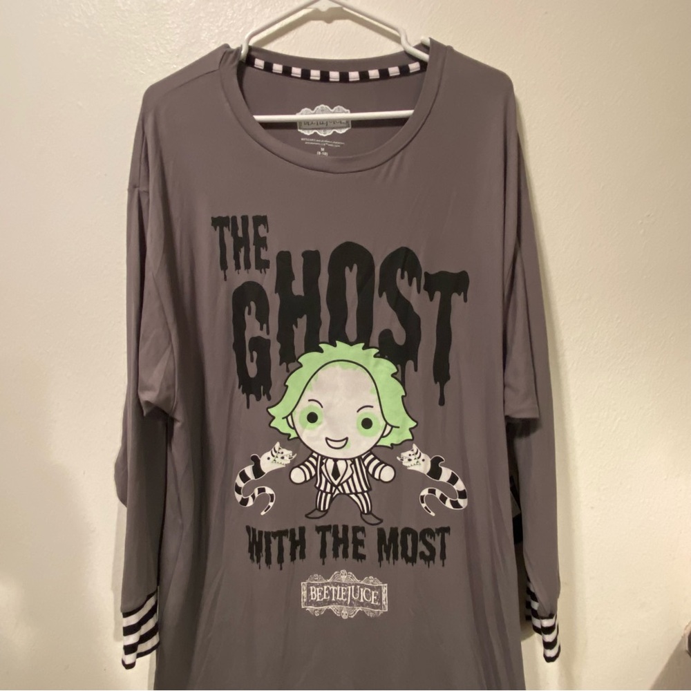Beetle Juice Sleep Wear Pajamas‎ Night Shirt Women’s Size Medium NEW